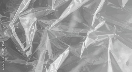 Abstract textured background showcasing the intricate wrinkles of plastic material