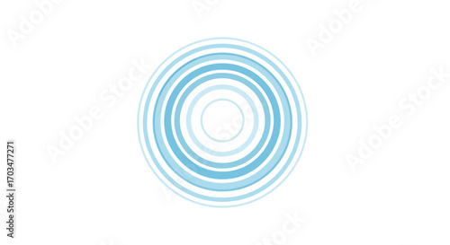Concentric circles in calming blue hues symbolizing connectivity and resonance