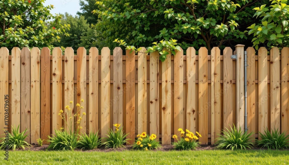 Fototapeta premium a biodegradable fencing system crafted for rugged outdoor use, styled with handcrafted wooden texture, rendered on seamless white void.