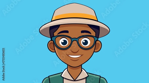 Stylish Man, Cartoon Hat, Modern Character, Trendy Fashion, Cartoon Style, Fashionable Illustration, Cool Look, Cartoon Creativity, Hat Style, Modern Art

