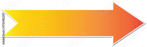 vector illustration of a yellow speech arrow it symbolize navigation and promption 