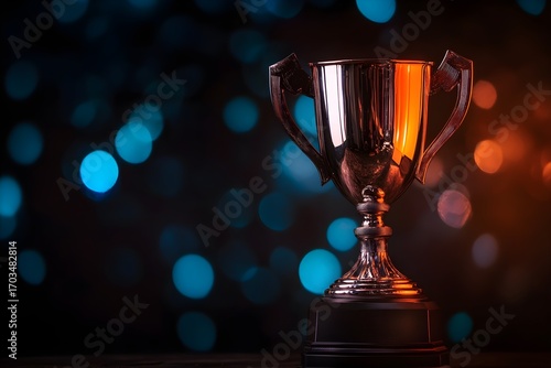 Winning trophy award ceremony celebration success