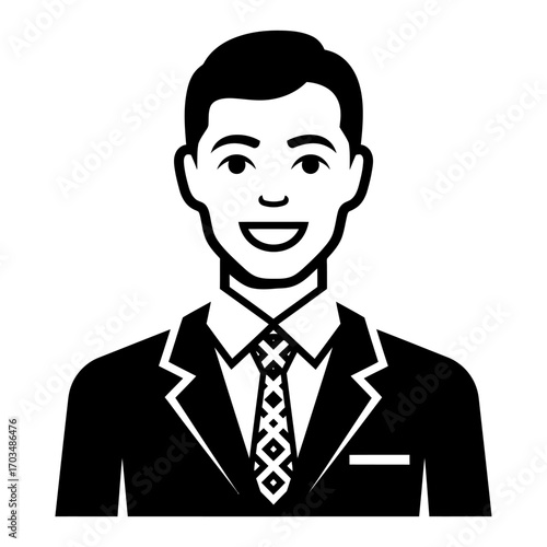 Smiling businessman in a suit
