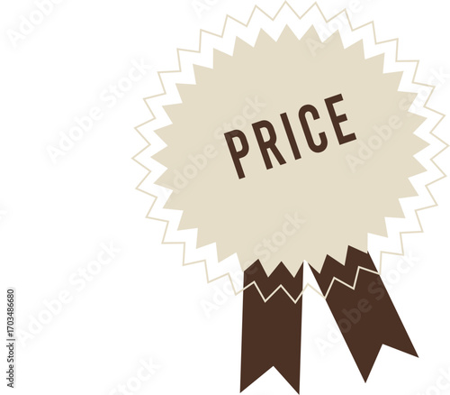 best choice label/ price tag with ribbon