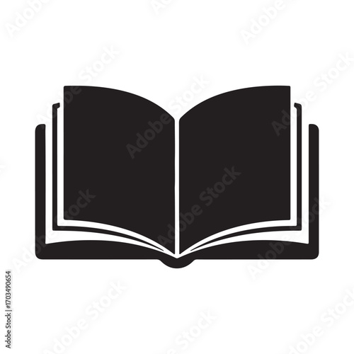 Simple Open Book Icon for Reading and Learning
