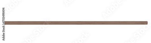 A high-quality 3D render of a long, straight wood rod. Its natural grain and smooth texture make it a versatile asset for architecture or construction.