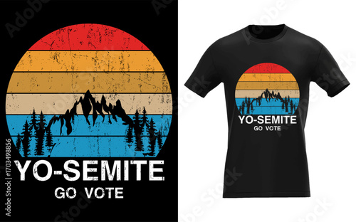 Protest illustration for election featuring yo semite slogan against trump