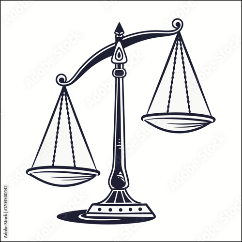 Law firm logo template simple flat vector image scale icon
