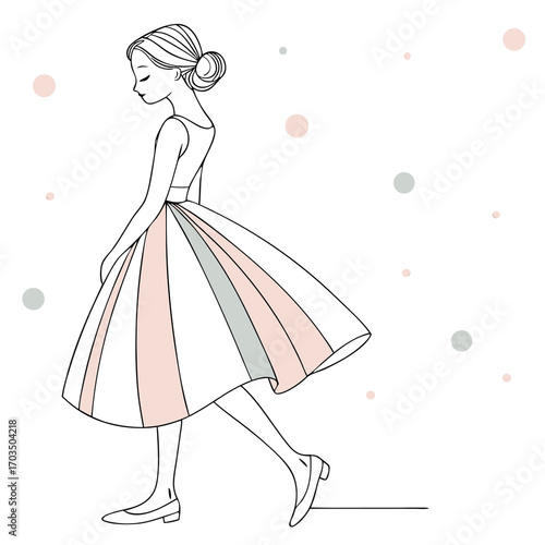 Charming cartoon illustration of a young girl dressed as a regal princess in a vibrant fantasy setting