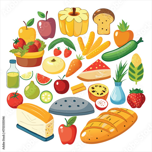 Food vector, Food design, Food concept, Food post, Food cartoon, Food icon, Food template, Food art, Food topics, Food doodle