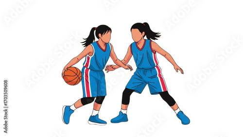 Basketball and Basketball Player Vector Silhouette Illustration Set AI EPS PNG