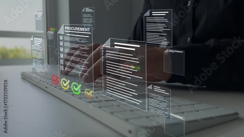 Procurement workflow documentation and efficiency in acquiring services. Includes contracts, purchase orders, bids,compliance records, helping organizations track costs.B2B purchase management.
