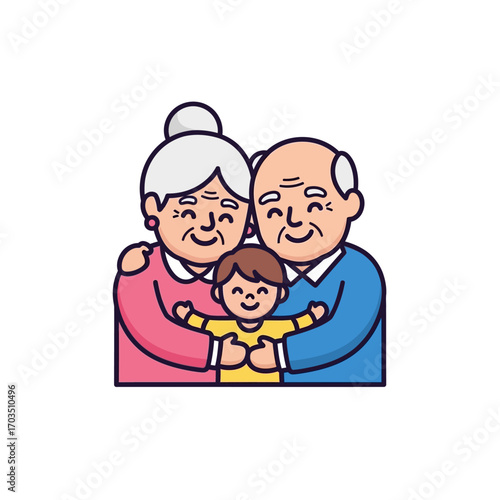 Elderly Couple with Grandchild