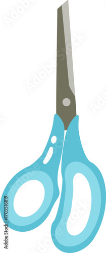 cute scissors school office supply vector cartoon illustration