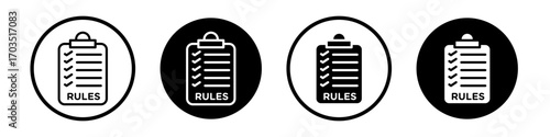 Text rules icons pack in black and white versions for web.