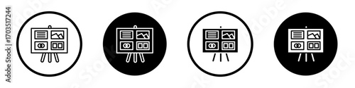 Storyboard icons pack in black and white versions for web.