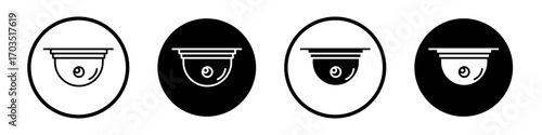 Security cam icons pack in black and white versions for web.