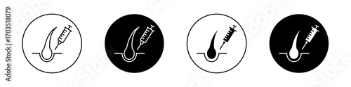 Platelet rich plasma icons pack in black and white versions for web.