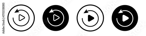 Playback icons pack in black and white versions for web.
