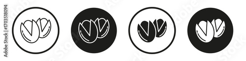 Pistachio icons pack in black and white versions for web.