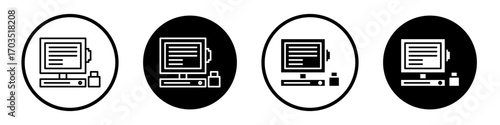 POS system icons pack in black and white versions for web.