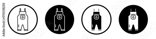 Overall icons pack in black and white versions for web.
