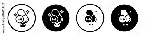 Mineral Fe icons pack in black and white versions for web.