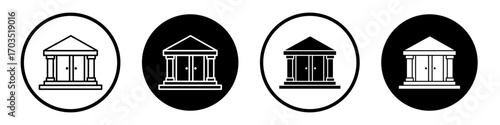 Institute icons pack in black and white versions for web.