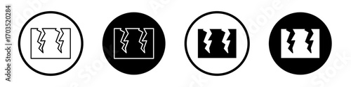 Crack icons pack in black and white versions for web.