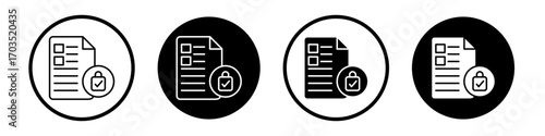 Compliance icons pack in black and white versions for web.