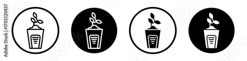 Composter icons pack in black and white versions for web.
