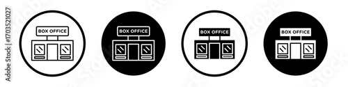 Box office icons pack in black and white versions for web.