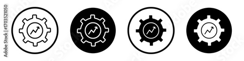 Boosting productivity icons pack in black and white versions for web.