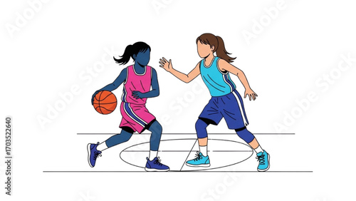 Basketball and Basketball Player Vector Silhouette Illustration Set AI EPS PNG