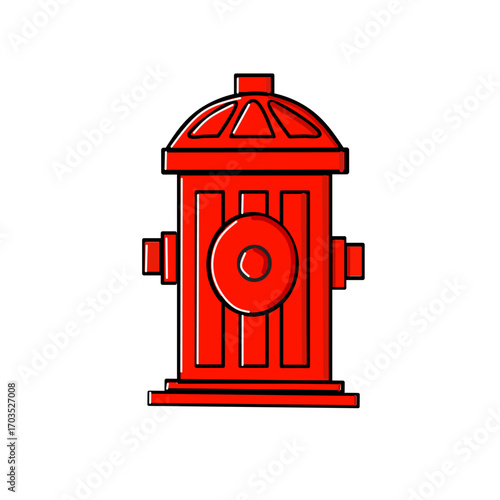 simple fire hydrant vector suitable for firefighter icons
