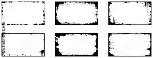Grunge frames set. Grunge background. Abstract vector template.