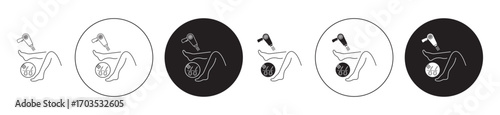 Laser hair removal icons collection in black filled and stroke line style