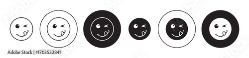 Savouring Food Emoji icons collection in black filled and stroke line style