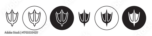 Duck paw icons collection in black filled and stroke line style