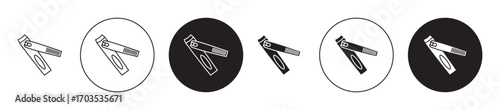 Clippers icons collection in black filled and stroke line style