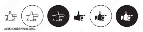 Bang bang gesture icons collection in black filled and stroke line style