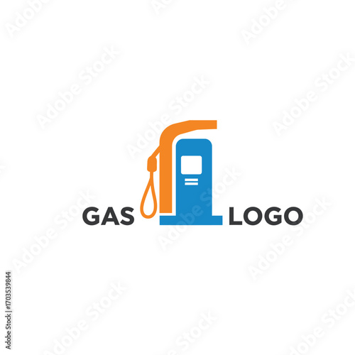 Gas Station Logo Design, Fuel Pump Icon, Minimalist Style simple modern energy petrol gasoline oil business company vector graphic