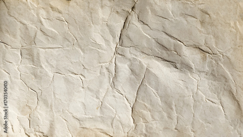Old paper vintage texture surface for background. Recycle pale brown paper crumpled texture, Cream color recycled kraft paper texture blank with copy space for text.