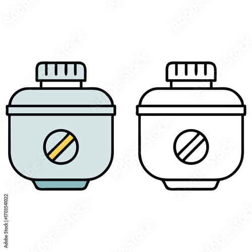 Brake Master Cylinder Auto Repair Vector Illustration Set