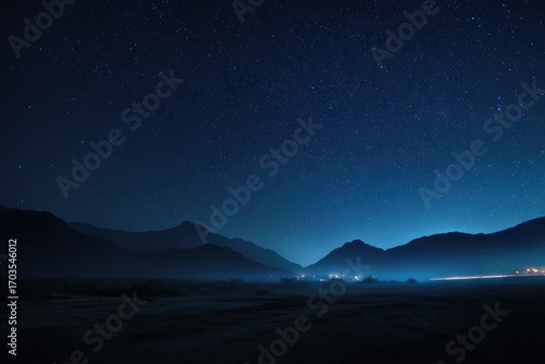 Wallpaper Mural Night sky over mountains (1) Torontodigital.ca