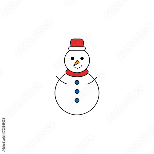 snowman with red hat
