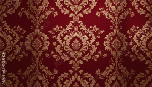 Burgundy Pomegranate Damask An Opulent Holiday Background Pattern