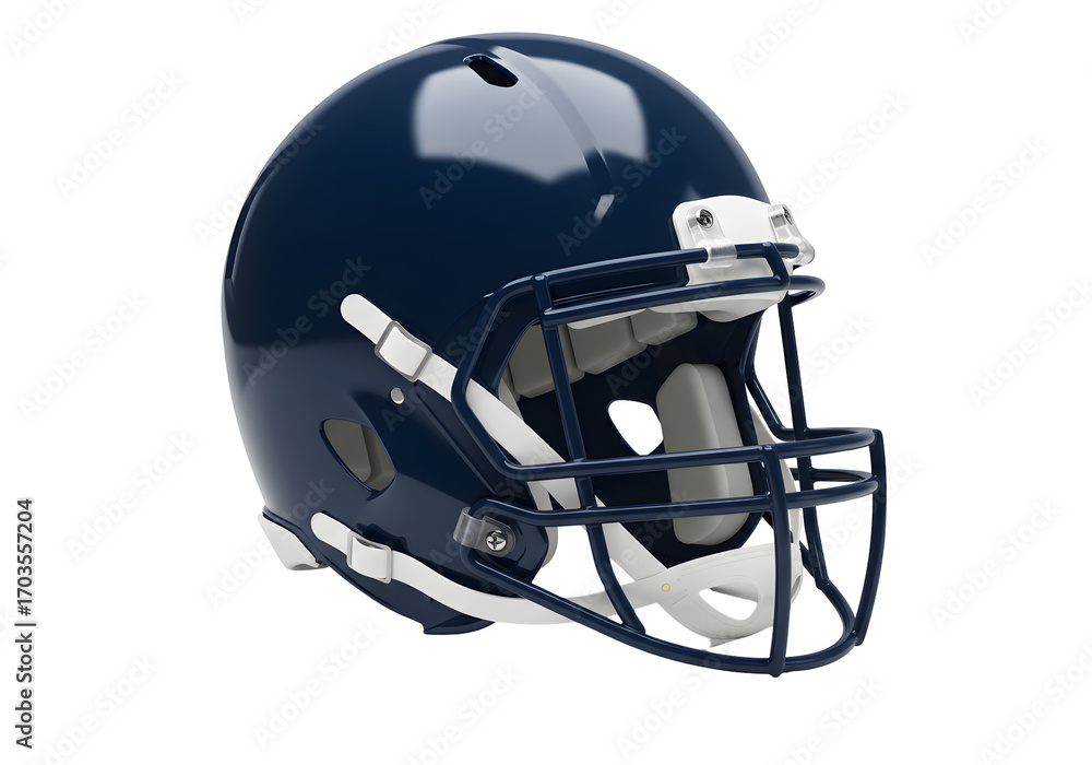 Fototapeta premium American Football Helmet Isolated on White Background - Professional Sports Gear