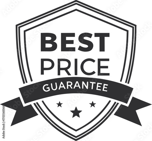 Guarantee badge, label design vector illustration isolated on transparent background