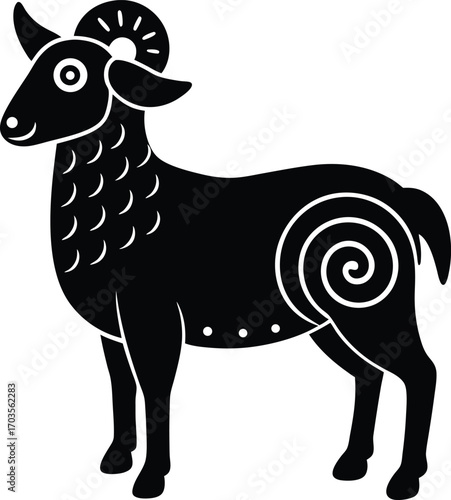 vector illustration of a sheep